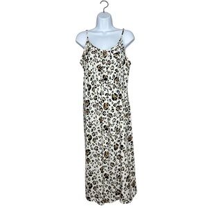 Corey Lynn Calter Arabella Leopard Midi Dress L Petite Spaghetti Strap (No Belt)